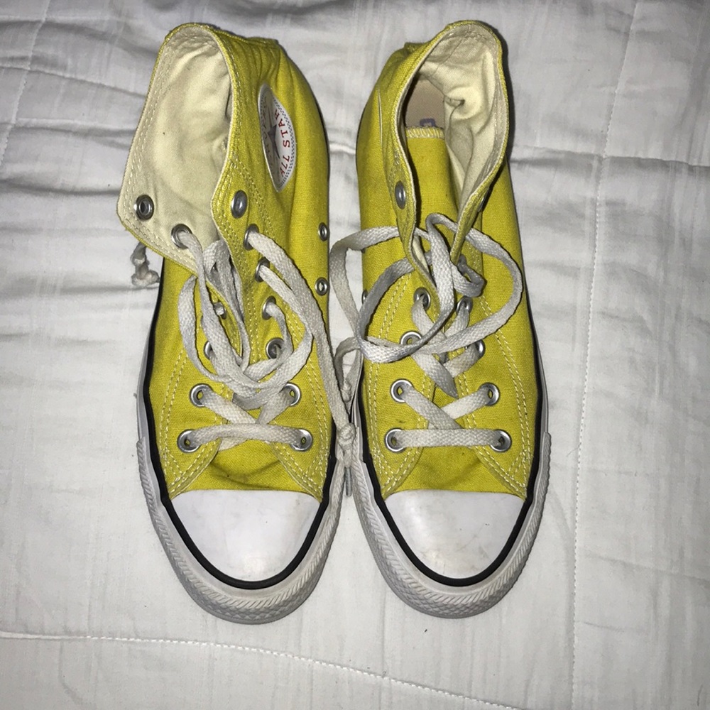 Yellow Converse High Tops